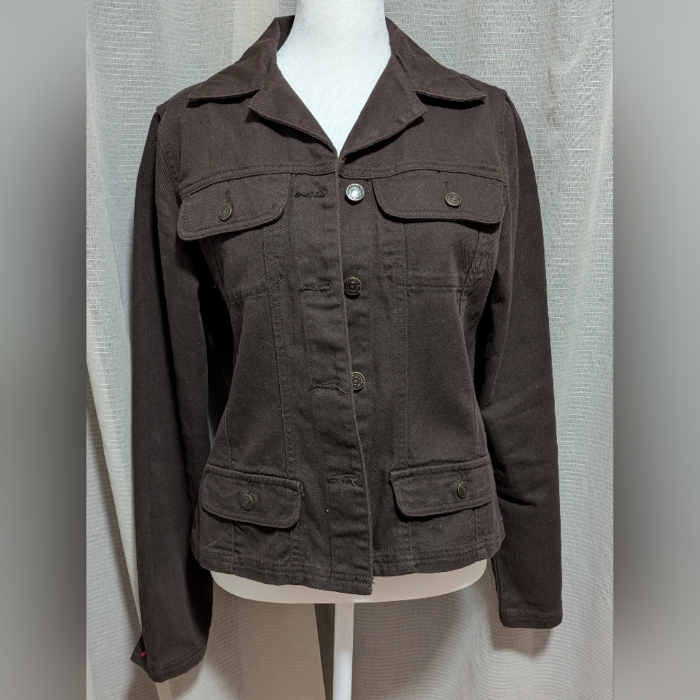 Brown Jeans Jacket. Size 8/Medium
